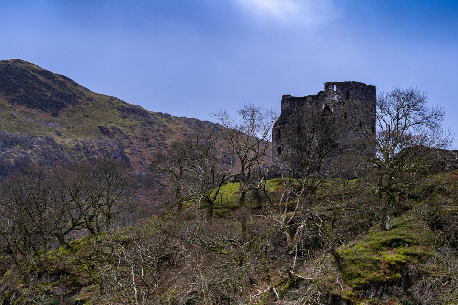 Views over Dolbardarn Castle, Llanberis, North Wales